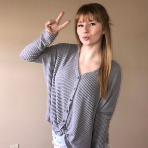 Grey Long Sleeve Sweater
